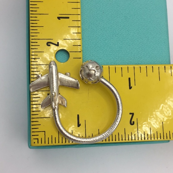 Tiffany & Co Jet & Globe Key Ring/Sterling Silver - Picture 6 of 6